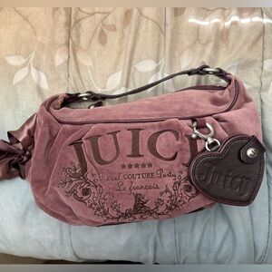 Juicy Couture Mauve Shoulder Bag with Heart Charm